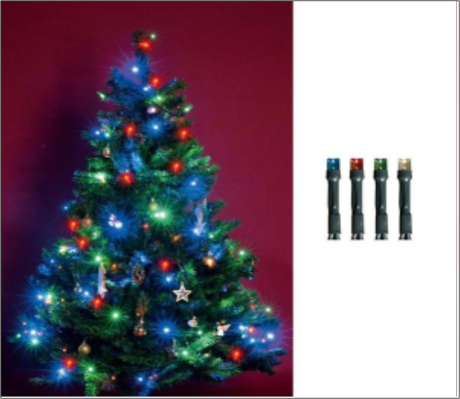 Belt�ri sz�nes f�nyf�z�r, Multi sz�nek, 200 LED